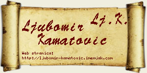 Ljubomir Kamatović vizit kartica